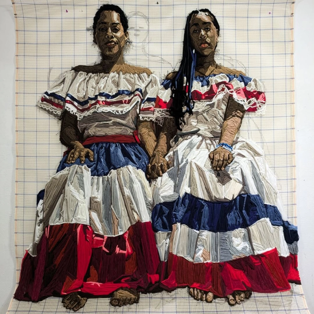 Incredible Embroidery portraits by Kandy G Lopez