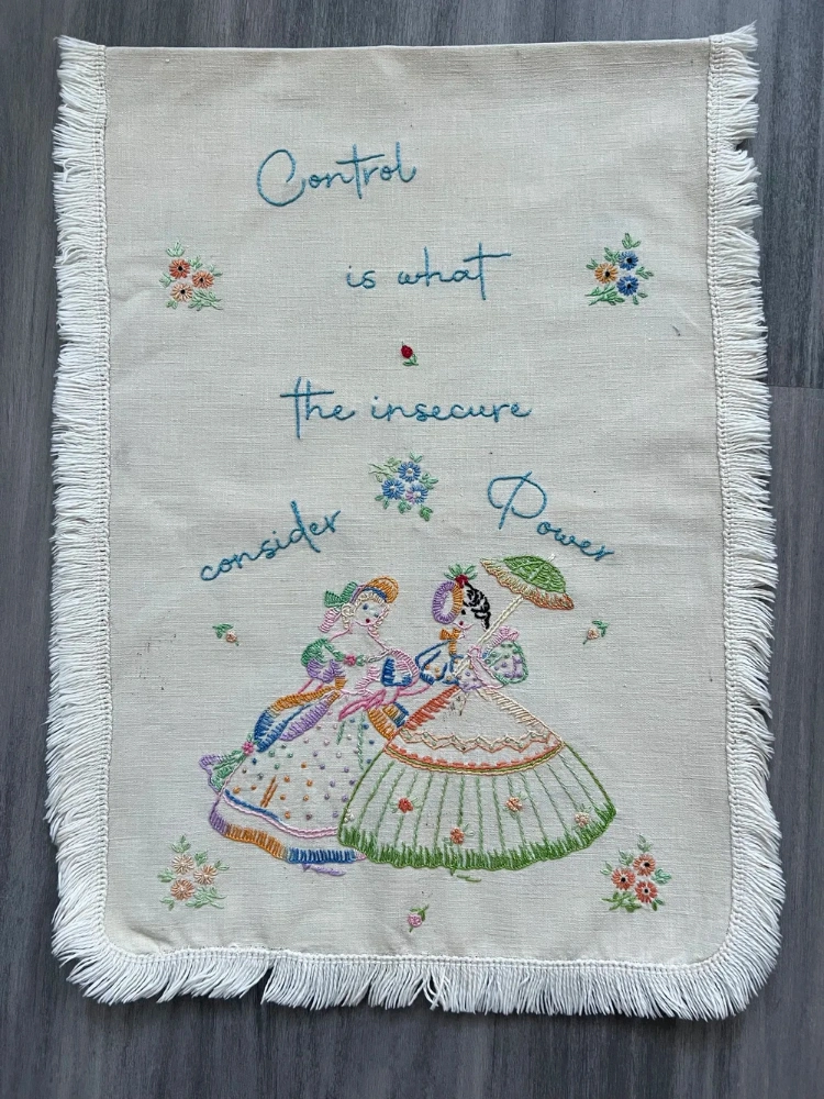Activist embroidery by Badass Cross Stitch creator, Shannon Downey