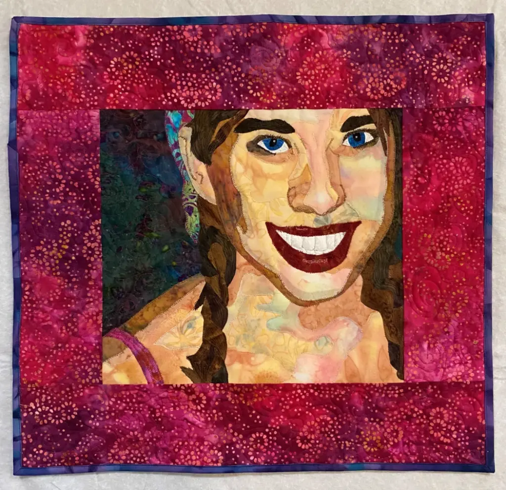 Patchwork and quilting artwork by bursary finalist Caryl Hennen