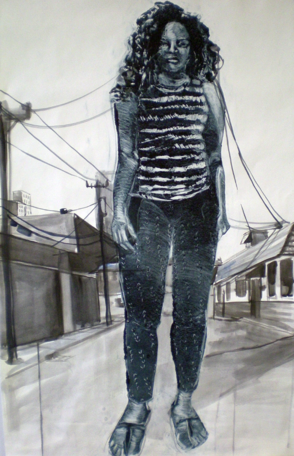 Incredible fibre art portrait by Kandy G Lopez