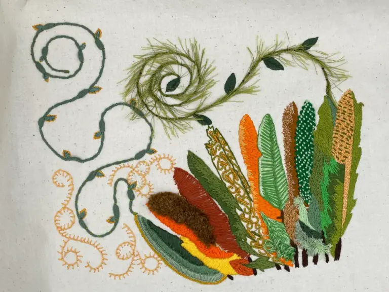 Embroidery course assessment piece by Cecilia