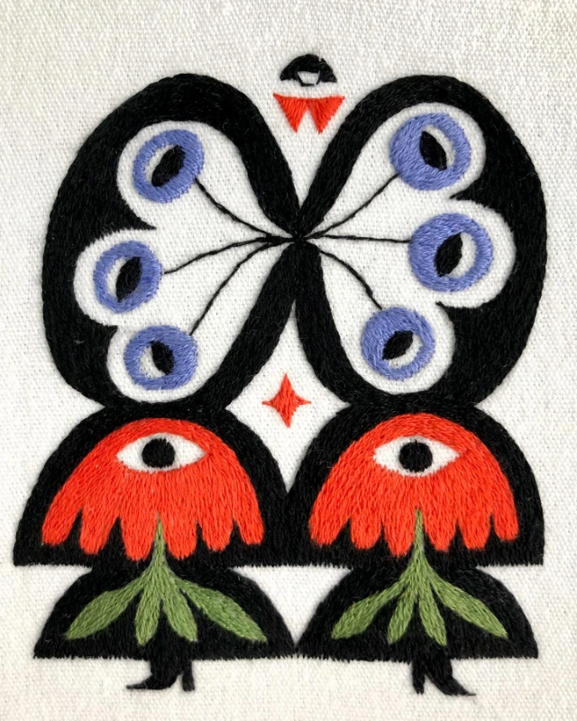 Irene Saputra. Embroidery work that proves she is transforming textile art