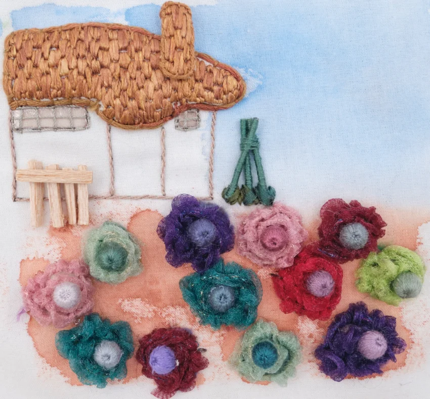 Mixed media textile artwork by Holly Jackson