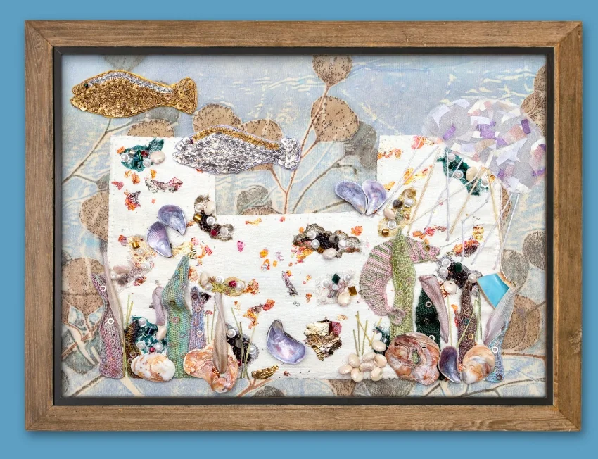 Mixed media textile artwork by Holly Jackson