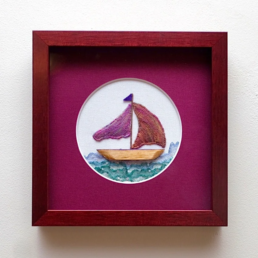 Mixed media textile artwork by Holly Jackson