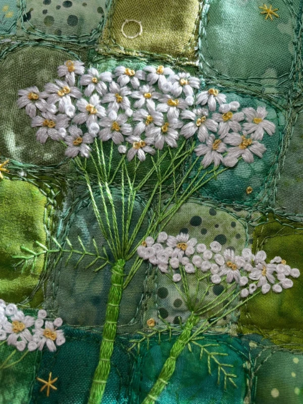 Botanical textile artwork by Kirsten Chursinoff