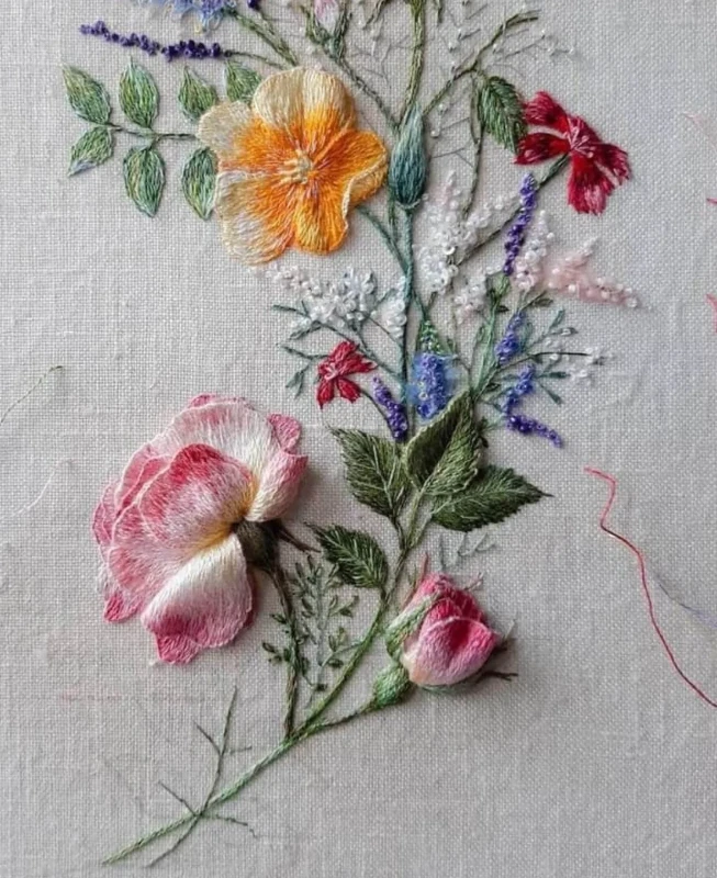 Beautiful embroidery work by Rosa Andreeva