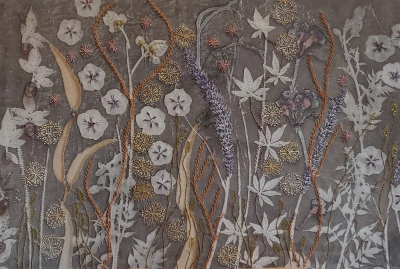 Botanical artwork and eco printing by Caroline Nixon, textile artist