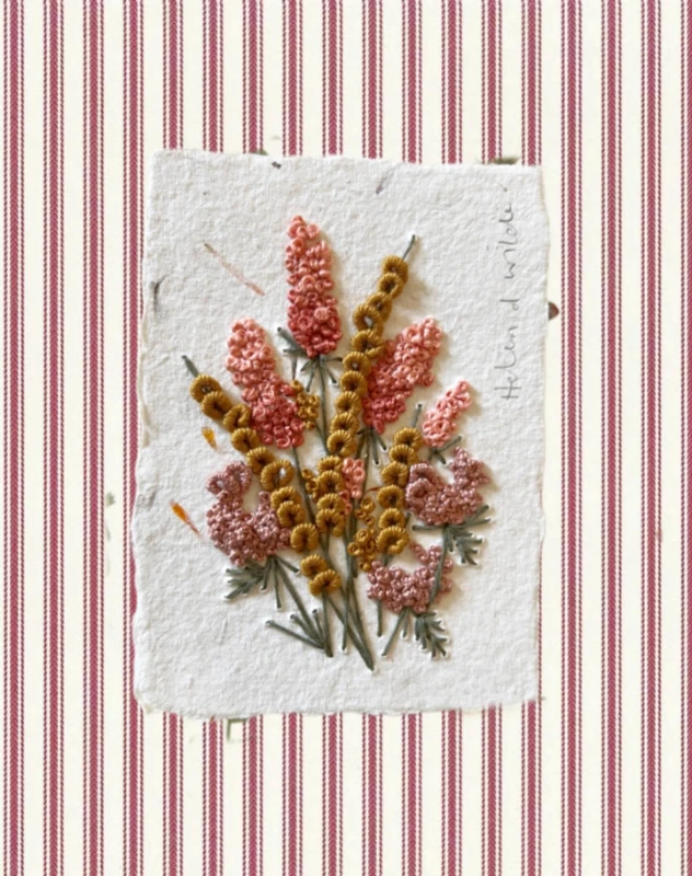 Heen Wilde Ovo Bloom textile embroidery botanical work