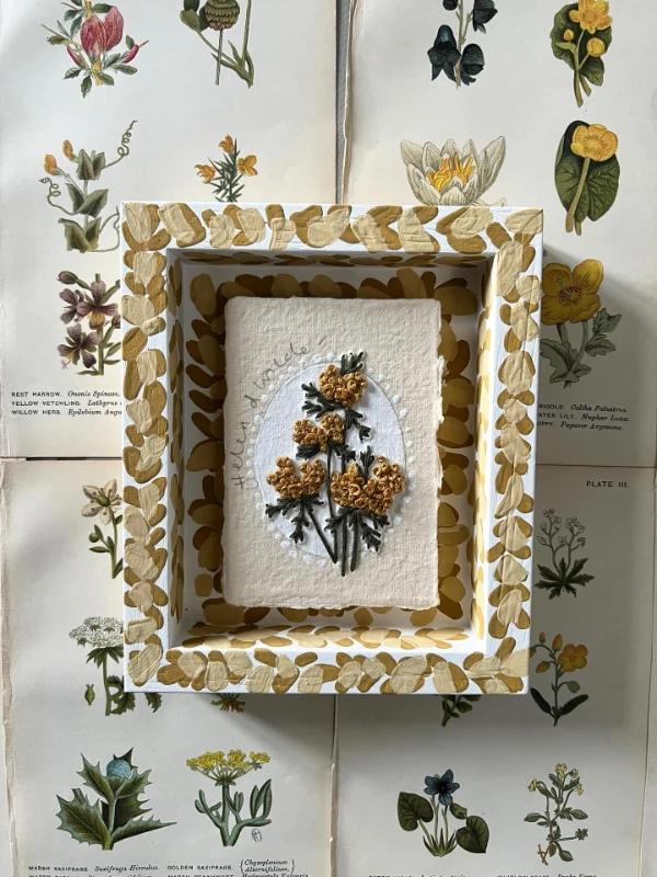 Heen Wilde Ovo Bloom textile embroidery botanical work