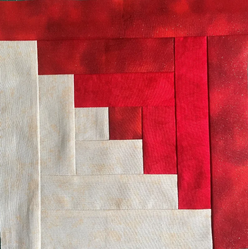 Log Cabin patchwork, foundational skills by Sara Watson