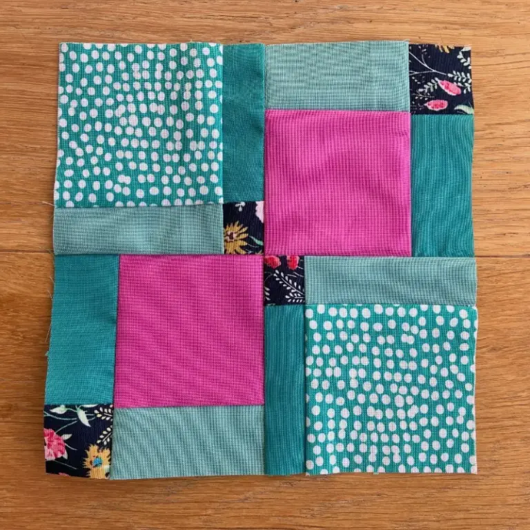 Sample patchwork techniques by textiles student, Helen @notes.in.thread