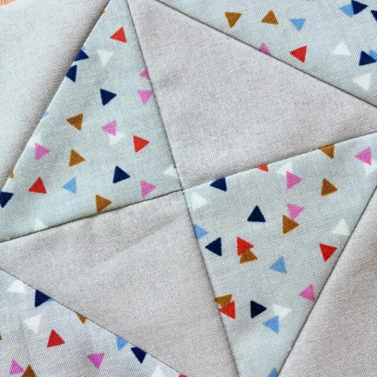Sample patchwork techniques by textiles student, Helen @notes.in.thread