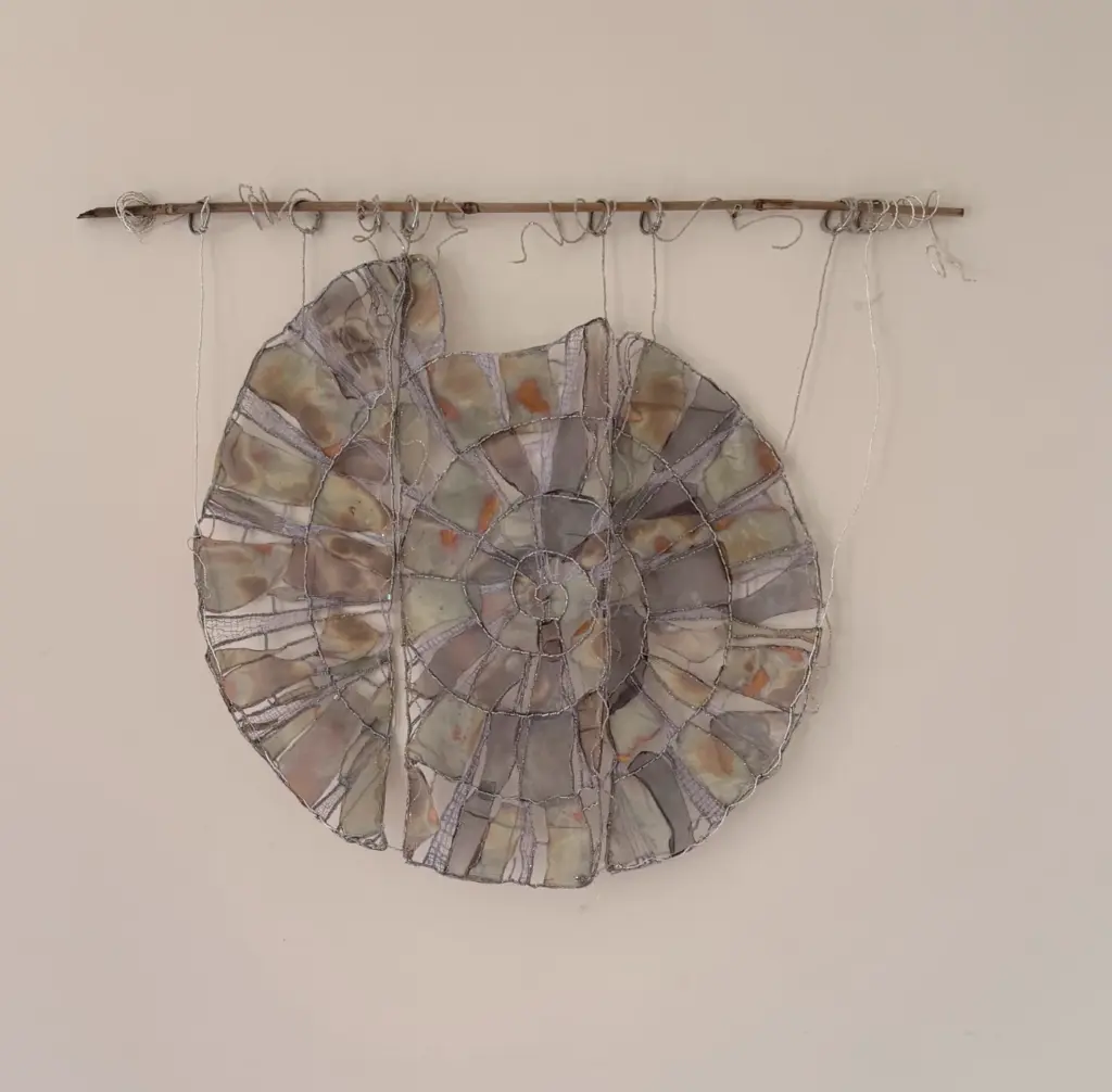 Free motion embroidery handing artwork by Cheryl McNay
