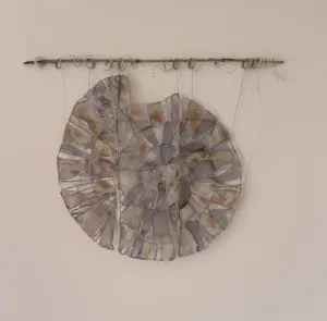 Free motion embroidery handing artwork by Cheryl McNay