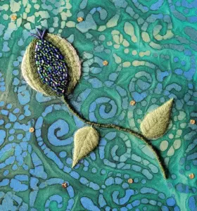 Embroidery work by Bronagh Sullivan who has gone from Online Learner to Opus Anglicanum at Durham Cathedral