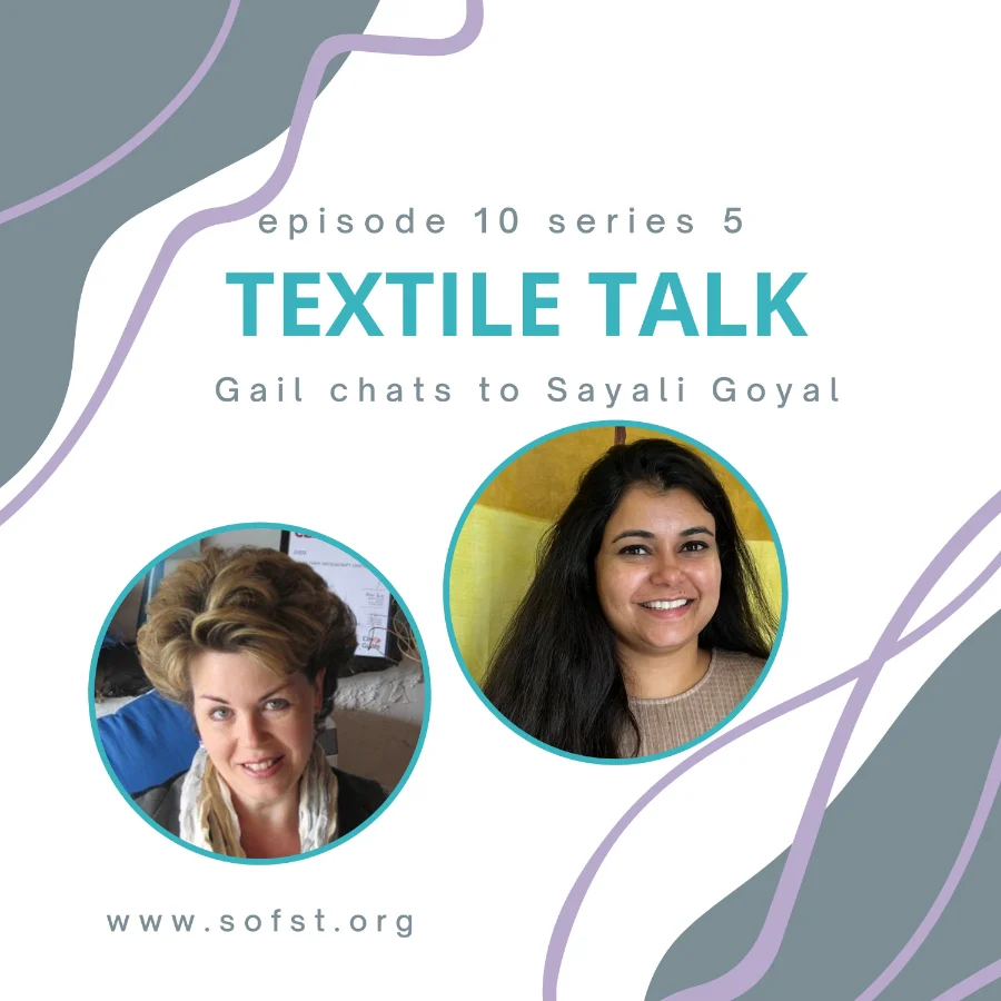 Textile talk cover with Gail Cowley and Sayali Goyal