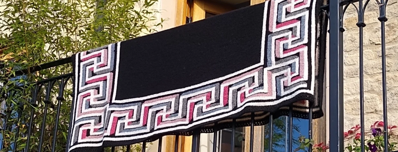 Knitted blanket by Diana Feroze, created by developing a designer's eye