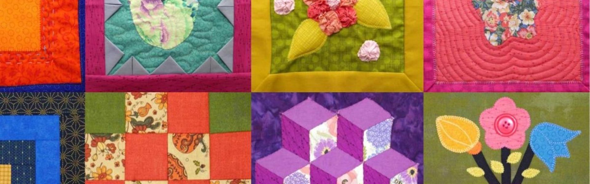 Patchwork and Quilting samples by graduate Rebecca Tickle.